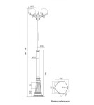 SU-MA Spheres with basket E27, 2x60W, 230V OGMWN 2 KPO