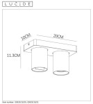 Spotlight ceiling lamps - Lucide NIGEL Ceiling 2xGU10 black 09929/10/30 - product 13