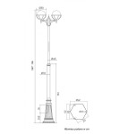 SU-MA Spheres with basket E27, 2x60W, 230V OGMWN 2 KPO 250