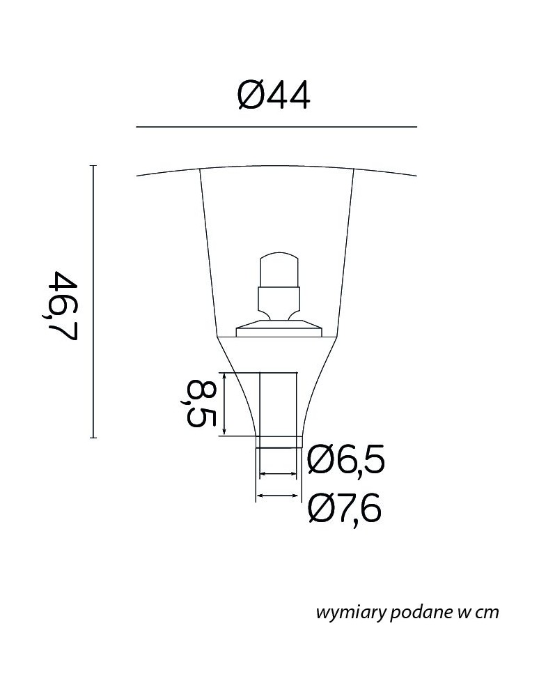 SU-MA Metis MTS-HEAD IP65 E27 max 100W, 230W