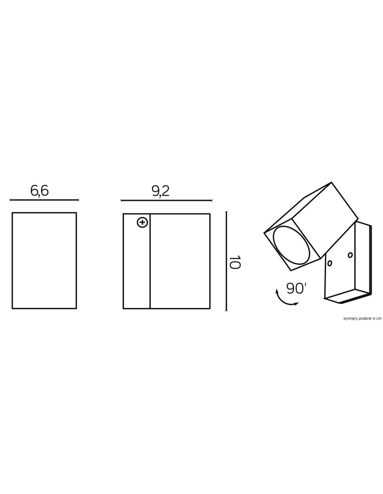 SU-MA MINI 1xGU10 Wall lamp IP54 5005 DG