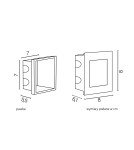 SU-MA stojąca 1,5W 3000K Mur LED Inox F 04
