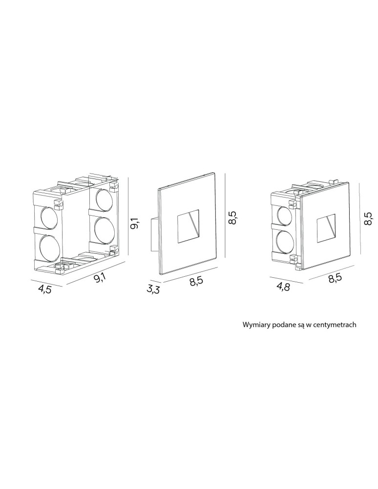 SU-MA Wall Led Inox MR05 IP65 LED, 1W, 230 V