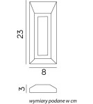 SU-MA Mur PC 2502B IP65 LED, 1,5W, 230V