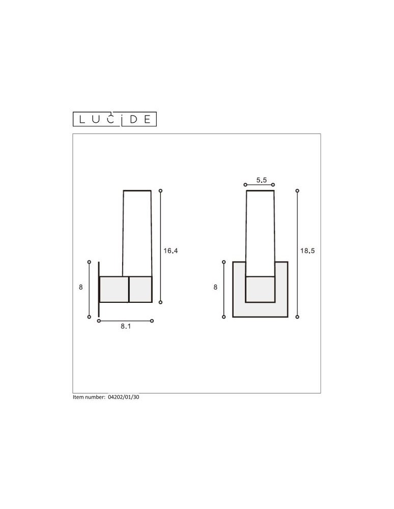 Bathroom wall lamps - Lucide JESSE Wall lamp 1xG9 black 04202/01/30 - product kolory-swiatla.pl 9