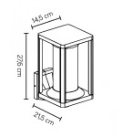 SU-MA Porto wall lamp E27, 1x15W, 230V M1931