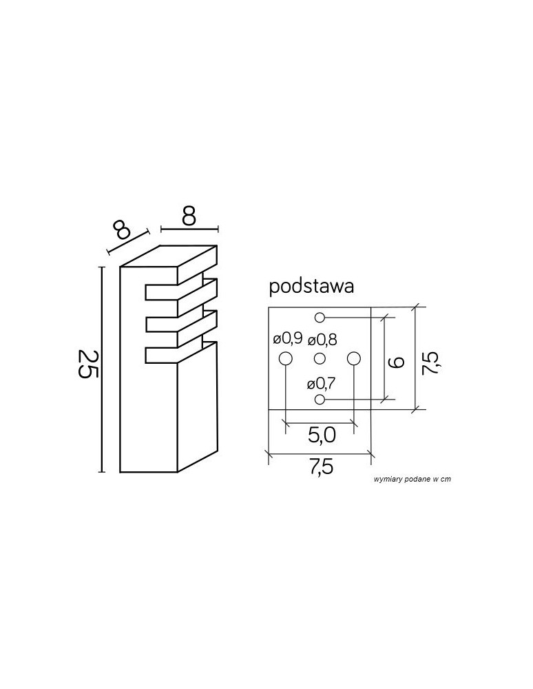 SU-MA RADO E27, 1x18W, 230V standing RADO 3 DG