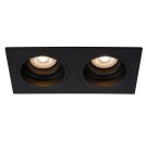 Square flush-mounted lamps - Lucide EMBED Ceiling 2xGU10 black 22959/02/30 - product 1