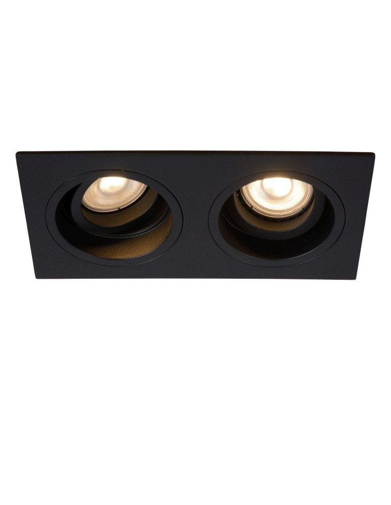 Square flush-mounted lamps - Lucide EMBED Ceiling 2xGU10 black 22959/02/30 - product kolory-swiatla.pl 9
