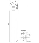 SU-MA RADO  E27, 1x18W, 230V stojąca RADO III 1 DG