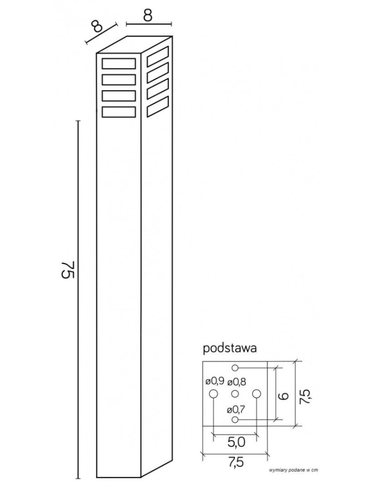 SU-MA RADO E27, 1x18W, 230V standing RADO III 1 DG