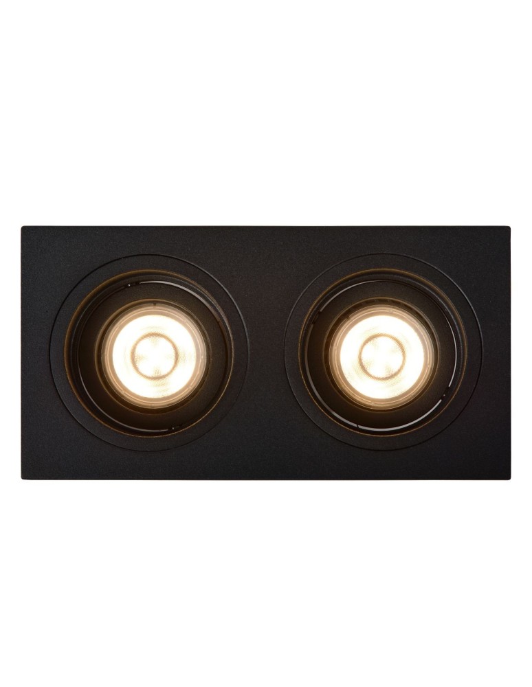 Square flush-mounted lamps - Lucide EMBED Ceiling 2xGU10 black 22959/02/30 - product kolory-swiatla.pl 10