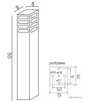 SU-MA RADO E27, 1x18W, 230V standing RADO III 2 BL