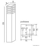 SU-MA RADO  E27, 1x18W, 230V stojąca RADO III 2 DG