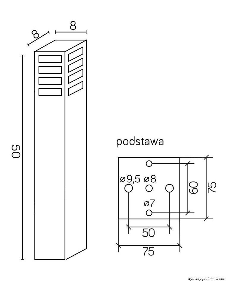 SU-MA RADO E27, 1x18W, 230V standing RADO III 2 DG