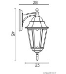 SU-MA Retro Classic II K 3012/1/D H d Wall lamp.