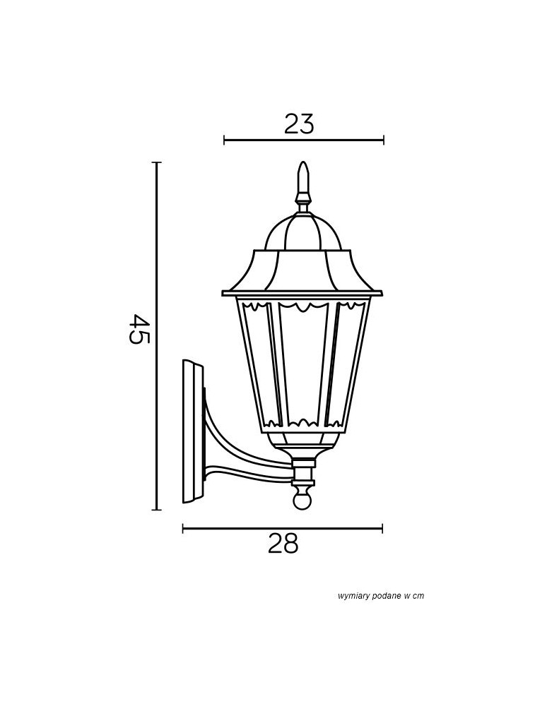 SU-MA Retro Classic II K 3012/1/D H g Wall lamp.