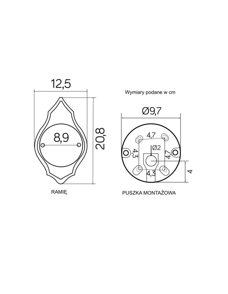 SU-MA Retro Classic K 3012/1/D g Wall lamp.