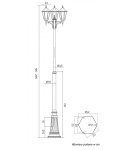 SU-MA Retro Classic E27, 3x60W, 230V standing OGMWN 3