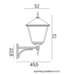 SU-MA Retro Kwadratowe K 3012/1/BD KWG IP43 E27, 1 x 100 W, 230 V