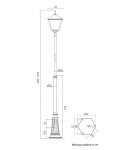 SU-MA Retro Square E27, 1x100W, 230V Standing OGMWN 1 BD KW