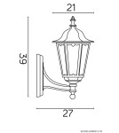 SU-MA Retro Midi K 3012/1/M g IP43 E27, 1 x 60 W, 230 V