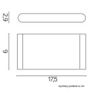 SU-MA SLIM LED 12W 480lm 3000K IP54 Wall lamp M1016 BL.