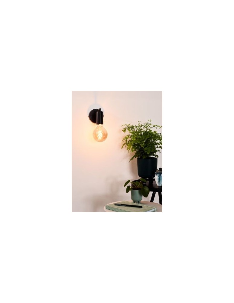 Scandinavian style wall lamps - Lucide LEANNE Wall mounted 1xE27 black 21221/01/30 - product kolory-swiatla.pl 10
