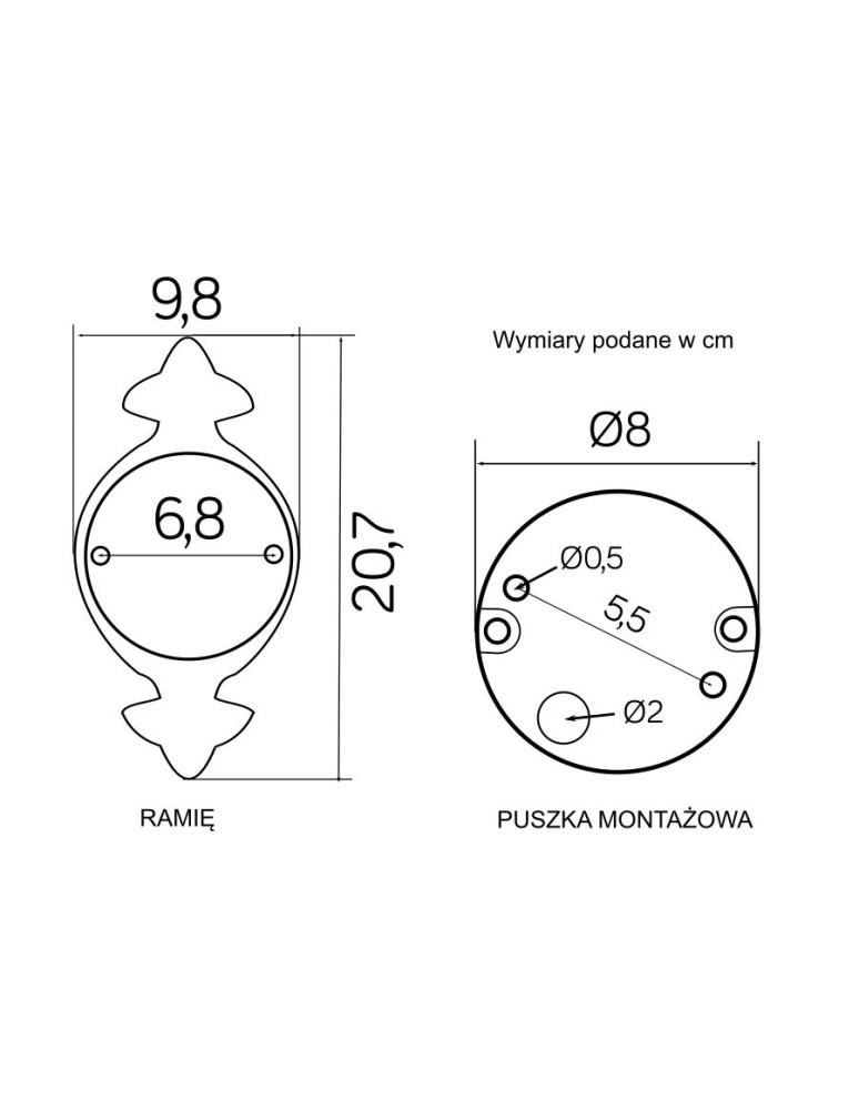 SU-MA Venice E27, 1x60W, 230V K 3012/1/KW