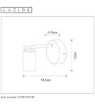 Scandinavian style wall lamps - Lucide LEANNE Wall mounted 1xE27 black 21221/01/30 - product 13