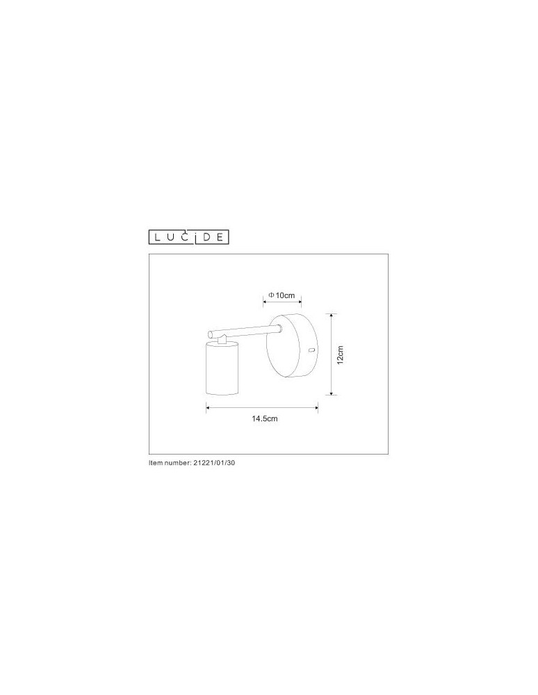 Scandinavian style wall lamps - Lucide LEANNE Wall mounted 1xE27 black 21221/01/30 - product kolory-swiatla.pl 13