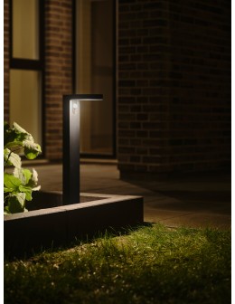 Nordlux Rica Okrągła Solar Lampa Ogrodowa Czarny Ogrodowa/Zewnętrzna 2118158003