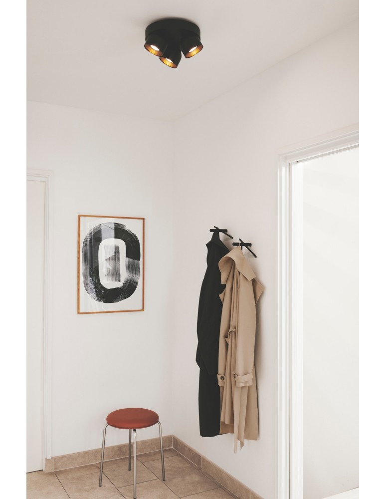 Adjustable ceiling lamps - spots - Nordlux Pitcher 3-Rondel Spot light Black 2310420103 - product kolory-swiatla.pl 1