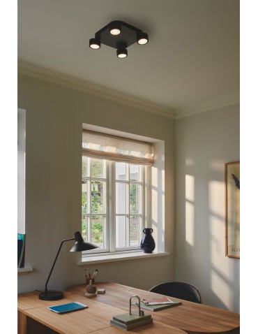 Nordlux Clyde 4-Spot Lampa Sufitowa Czarny 2412256003