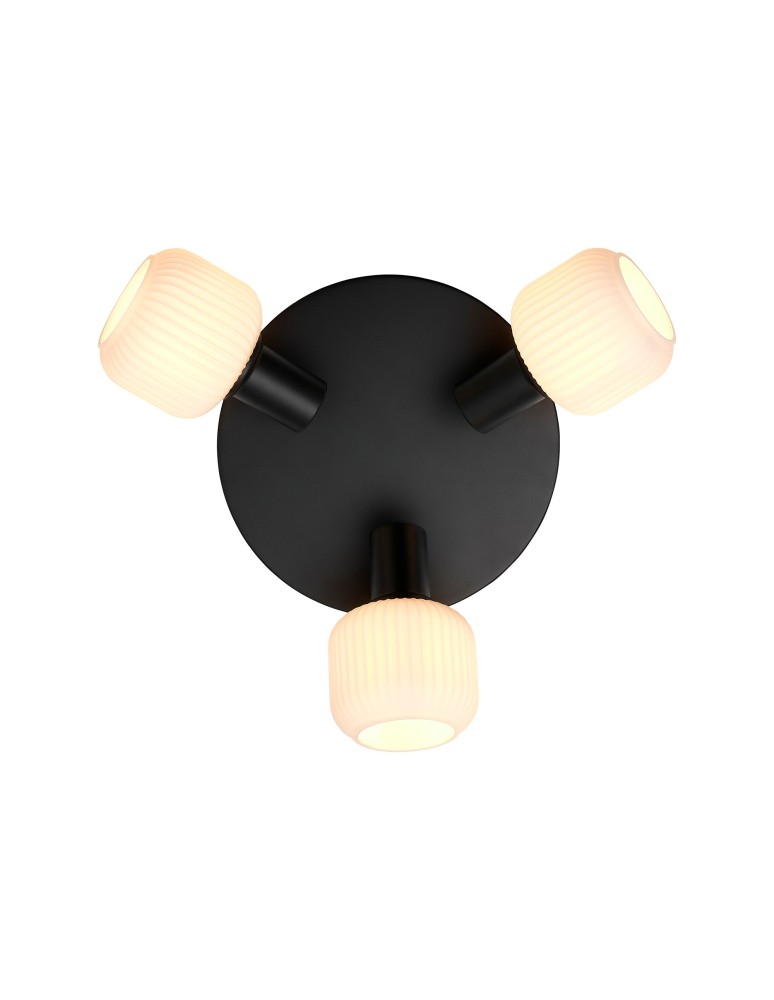 Adjustable ceiling lamps - spots - Nordlux Milford Mini 3-Rondel Ceiling light Black 2412606003 - product kolory-swiatla.pl 4