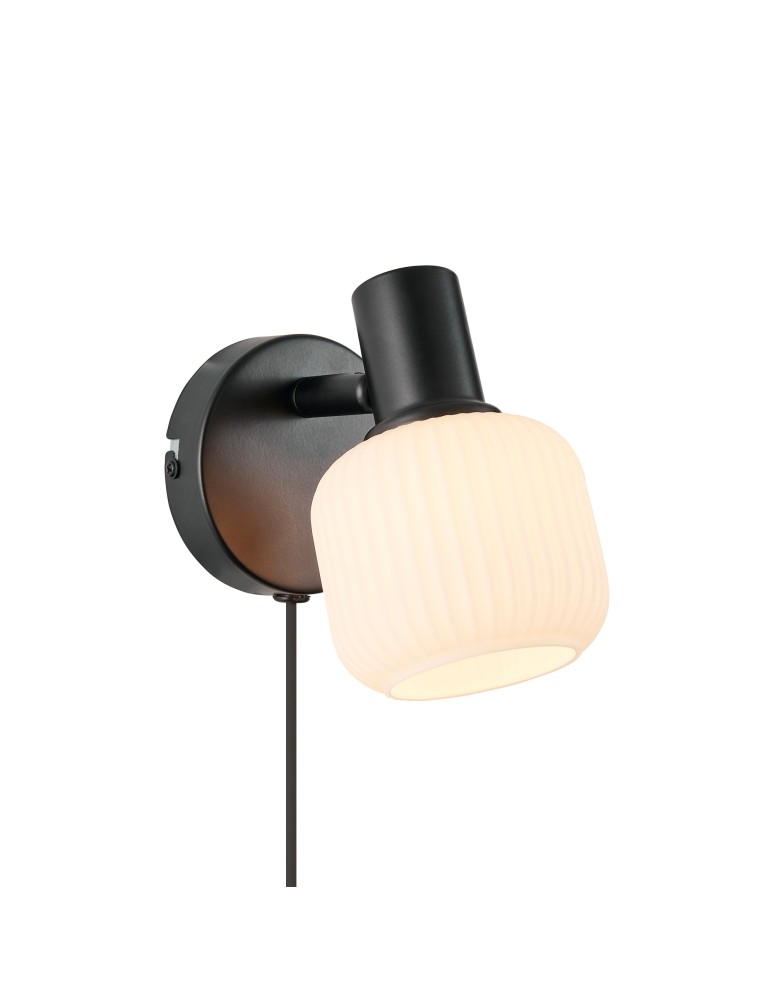 Wall lamps for bedrooms - Nordlux Milford Mini Wall light Black 2412631003 - product kolory-swiatla.pl 3