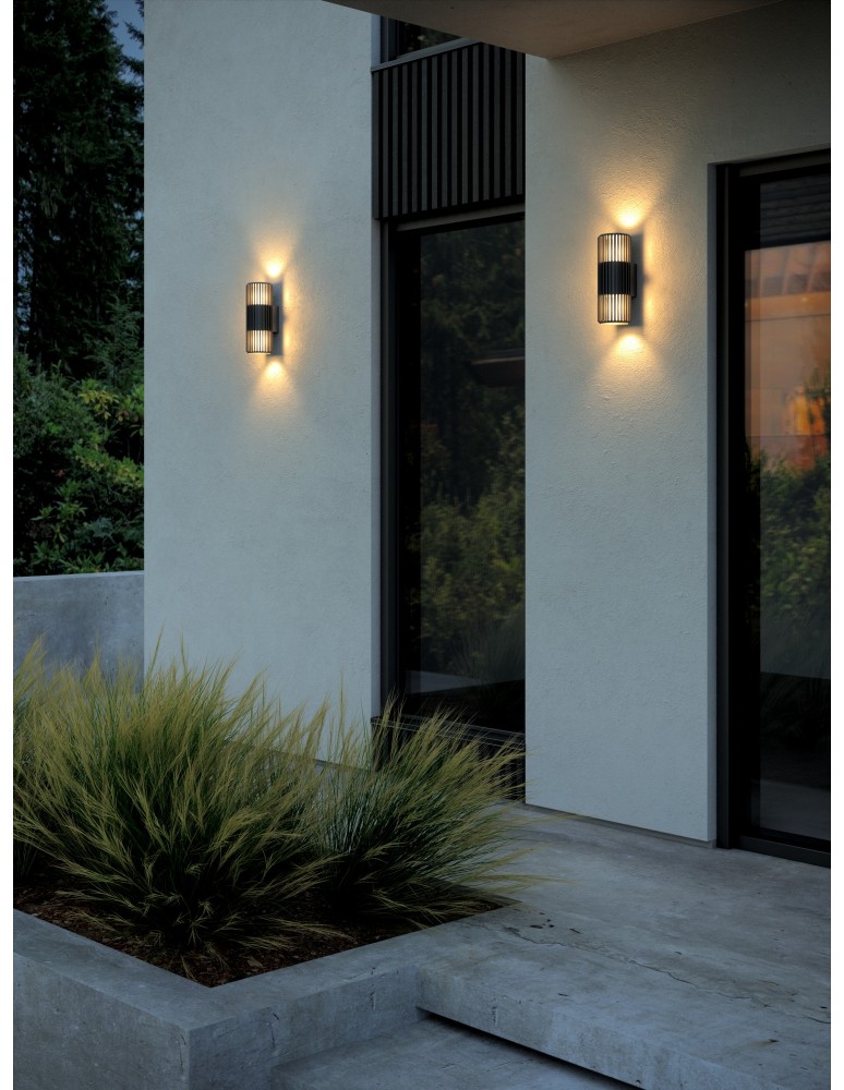 Outdoor wall lamps - Nordlux Aludra Double Wall light Seaside black 2418121203 - product kolory-swiatla.pl 2