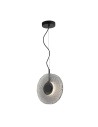 Zambelis Wisząca LED 8W 3000K Metal Szkło Czarny Szary Dymiony 23072