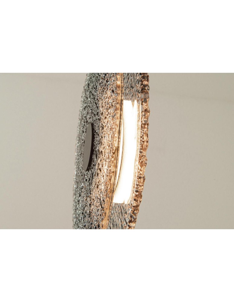 Zambelis Wisząca LED 8W 3000K Metal Szkło Czarny Szary Dymiony 23072