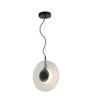 Zambelis Wisząca LED 8W 3000K Metal Szkło Czarny Szkło Przezroczyste 23073