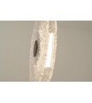 Zambelis Wisząca LED 8W 3000K Metal Szkło Czarny Szkło Przezroczyste 23073