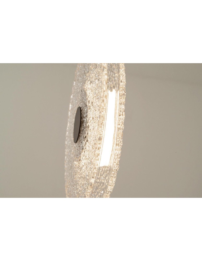 Zambelis Wisząca LED 8W 3000K Metal Szkło Czarny Szkło Przezroczyste 23073