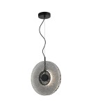 Zambelis Wisząca LED 11W 3000K Metal Szkło Czarny Szary Dymiony 23074