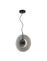 Zambelis Wisząca LED 11W 3000K Metal Szkło Czarny Szary Dymiony 23074