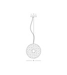 Zambelis Wisząca LED 11W 3000K Metal Szkło Czarny Szary Dymiony 23074
