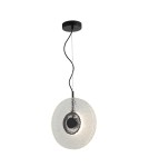 Zambelis Wisząca LED 11W 3000K Metal Szkło Czarny Szkło Przezroczyste 23075