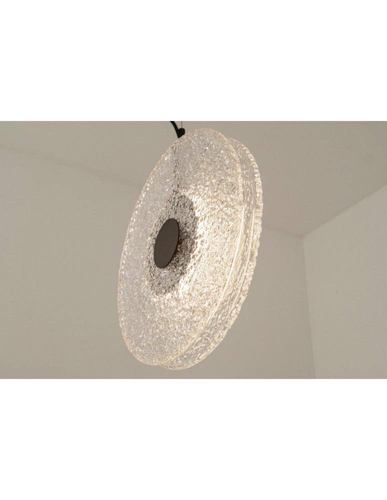 Zambelis Wisząca LED 11W 3000K Metal Szkło Czarny Szkło Przezroczyste 23075