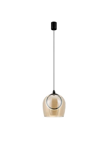 Zambelis Wisząca LED 6W 3000K Metal Silikon Szkło Czarny Szampański 23079
