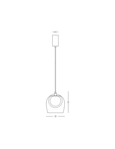 Zambelis Wisząca LED 6W 3000K Metal Silikon Szkło Czarny Szampański 23079 - product 2