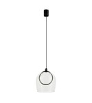 Zambelis Wisząca LED 6W 3000K Metal Silikon Szkło Przezroczyste Czarny 23080